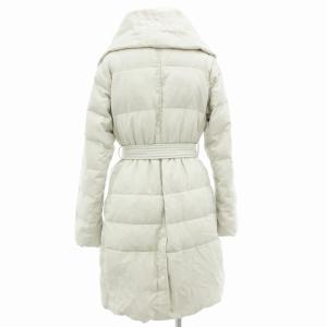 PLST ダウンコート ビックカラー ロング丈 2 白 ホワイト アイボリー /AE