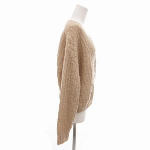 IENA 美品 ニット カーディガン Vネック モヘヤ混 アルパカ混 ベージュ /FF GY39