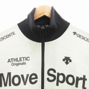 DESCENTE Move Sport スウェット フルジップジャケット トラック ジャージ ロゴ M グレー DAT-2457