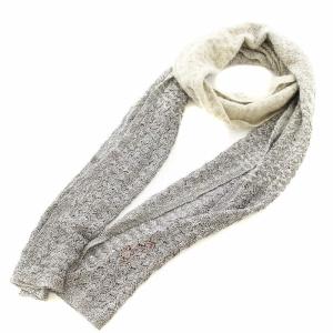 マフラー ストール 切替 ラメ糸 グレー /KU MT