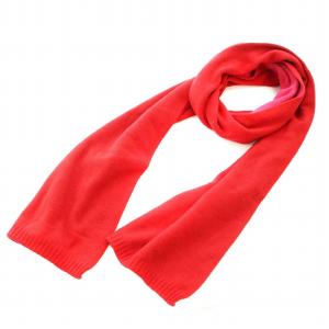 マフラー ストール ロゴプレート 赤 レッド ピンク /KU MT