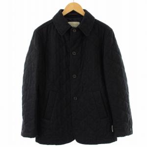 キルティング ジャケット カバーオール 中綿 ウール アウター 44 濃紺 ダークネイビー /DK MT