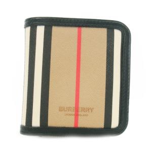 LONDON ENGLAND 二つ折り財布 レザー ストライプ