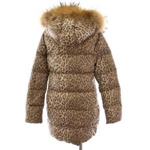DUVETICA Kappa T ダウンジャケット ダウンコート レオパード ヒョウ柄 ファー フード付き アウター 40