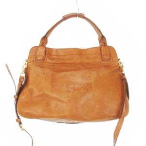 Chloe マーガレット ハンドバッグ レザー 本革 2way ショルダー 茶 ブラウン /AH18 GY04