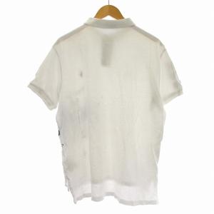 POLO RALPH LAUREN ポロシャツ 半袖 710663197001 プリント 鹿の子 L 白 ホワイト