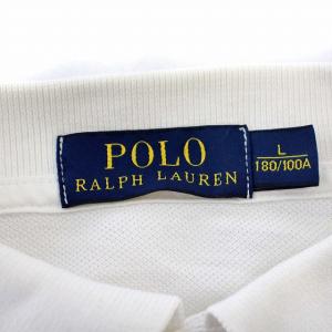 POLO RALPH LAUREN ポロシャツ 半袖 710663197001 プリント 鹿の子 L 白 ホワイト