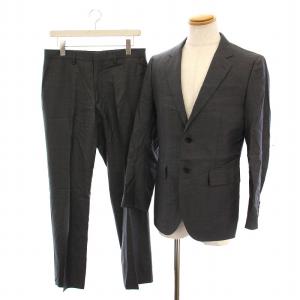 シングルスーツ セットアップ 上下 テーラードジャケット パンツ 46 グレー M1H03-600-07
