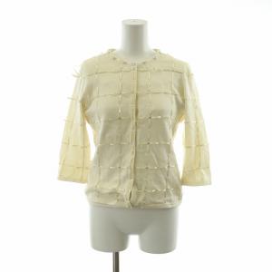 タグ付き アンサンブル 2点セット カーディガン カットソー 半袖 七分袖 リボン 2 アイボリー 18521061 18520101