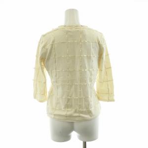 Harrods タグ付き アンサンブル 2点セット カーディガン カットソー 半袖 七分袖 リボン 2 アイボリー 18521061 18520101