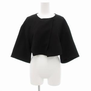 ノーカラージャケット フォーマル 七分袖 1 黒 /JS