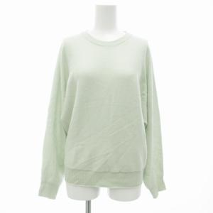 ニット セーター 長袖 クルーネック カシミヤ混 F ミントグリーン /JS