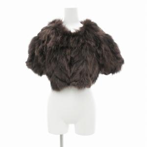 ボレロ 毛皮 フォックスファー 茶 /JS
