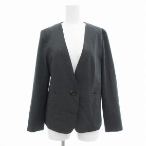 Nolley's セットアップ スーツ ノーカラージャケット パンツ シャドーチェック 40 グレー /JS