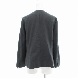 Nolley's セットアップ スーツ ノーカラージャケット パンツ シャドーチェック 40 グレー /JS