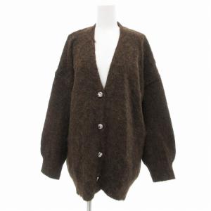 カーディガン ニット Vネック F 茶 /JS