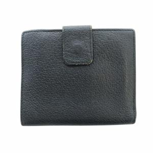 GUCCI バンブー 二つ折り財布 ウォレット ロゴ レザー スエード 黒 ブラック GY35 /MQ OH