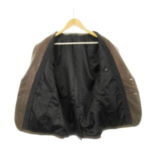 23区 ラムレザージャケット テーラード ステッチ センターベント 本革 羊革 46 L 茶 ブラウン /AH24