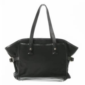 トートバッグ ナイロン レザー ベルト ロゴ 黒 ブラック /AO9 GY35