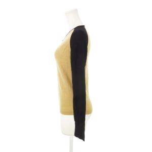 JOHN SMEDLEY ニット セーター Vネック 長袖 ウール バイカラー S ベージュ /AH10 GY35