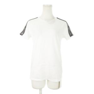 Tシャツ クルーネック 半袖 ロゴテープ ワンポイント 小さいサイズ XS 白 ホワイト /AH15 GY35