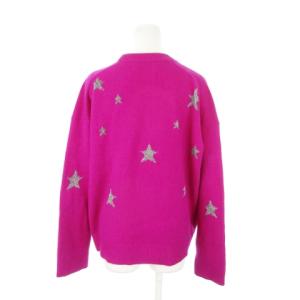 ZADIG & VOLTAIRE ニット セーター クルーネック 長袖 カシミヤ ラメ 星 スター 小さいサイズ XS 紫 パープル /AH13