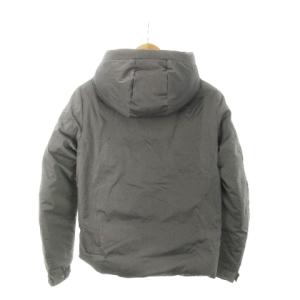 EDIFICE ダウンジャケット スタンドカラー フード ダブルジップ S グレー /AH22 GY35