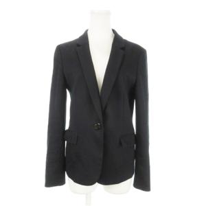 UNTITLED スーツ セットアップ 上下 テーラードジャケット フレアスカート ウール 3 L 2 M 濃紺 ネイビー