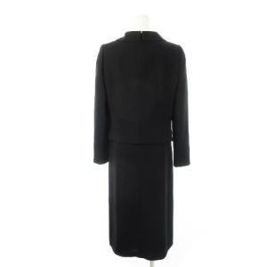 YUKI TORII ブラックフォーマル セットアップ ノーカラージャケット ロングワンピース 襟付き 大きいサイズ 13 黒