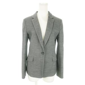UNTITLED スーツ セットアップ 2点セット テーラードジャケット 総裏地 ひざ丈スカート ストレッチ 2 M グレー