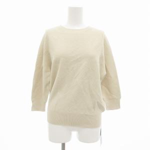 タグ付き ニット カットソー 七分袖 長袖 34 白 アイボリー系 /VU 0407