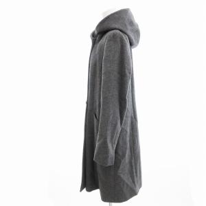 23区 コート フード ロング丈 ウール アンゴラ混 40 グレー/UD