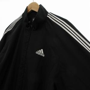 adidas トラックジャケット ジャージ スリーストライプス M 黒 ブラック /UO
