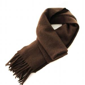 マフラー ストール フリンジ 茶 /MM MT