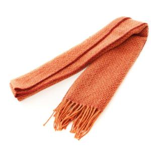 PAUL SMITH マフラー ストール フリンジ カシミヤ ニット オレンジ /MM MT