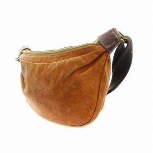 IL BISONTE ショルダーバック レザー 茶 ブラウン /RO MT