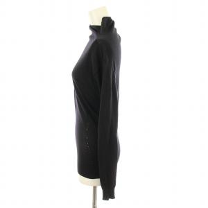 GIANFRANCO FERRE ニット セーター ハイネック アシンメトリー 薄手 長袖 黒 /MM MT