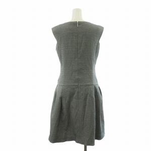 René ノースリーブワンピース フレア ひざ丈 チェック 36 グレー 6716490 /NQ MT