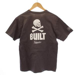 NEIGHBORHOOD BUILT Tシャツ カットソー 半袖 クルーネック スカル プリント M ブラウン /BM MT