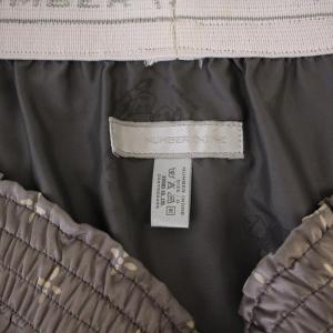 NUMBER (N)INE フレアスカート ひざ丈 クロスドット柄 シルク 0 XS グレー /BM MT