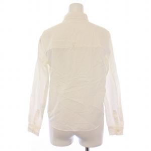 BURBERRY BLUE LABEL シャツ ブラウス 長袖 ロゴ刺繍 ノバチェック 38 白 FE539-101 /BMMT