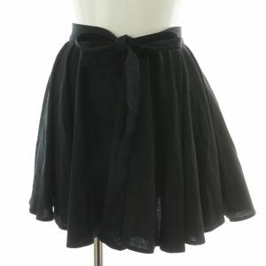 MARE ラップスカート 巻き フレア ミニ丈 無地 40 黒 ブラック タグ付き /BB MA MT