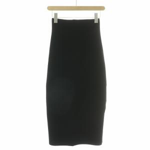 VB BODY タイトスカート イージー ミモレ ロング ウエストゴム ストレッチ スリット 0 黒 ブラック