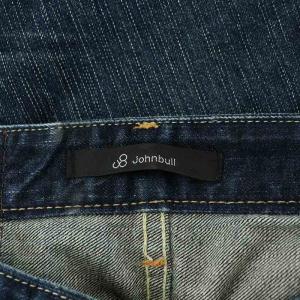 JOHNBULL デニムパンツ ジーンズ ジップフライ ロゴパッチ M インディゴ /BB MA MT