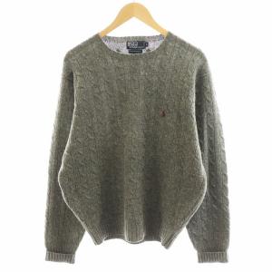 ニット セーター 長袖 ウール L グレー /AN41 MT