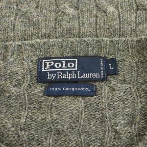 Polo by Ralph Lauren ニット セーター 長袖 ウール L グレー /AN41 MT