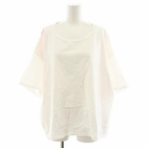 MAX MARA WEEKEND LINE Tシャツ カットソー 7分袖 バックプリント 花柄 シルク 絹 M 白 ホワイト /AN39 MT