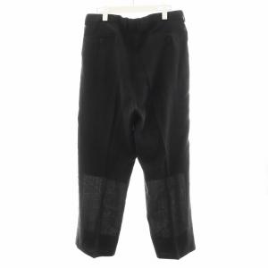 EMPORIO ARMANI パンツ スラックス ウール 48 黒 ブラック /AN37 MT