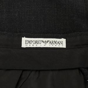 EMPORIO ARMANI パンツ スラックス ウール 48 黒 ブラック /AN37 MT