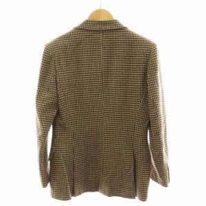 RALPH LAUREN テーラードジャケット シングル 千鳥格子 ウール 7 ベージュ 茶 ブラウン /AN19 MT